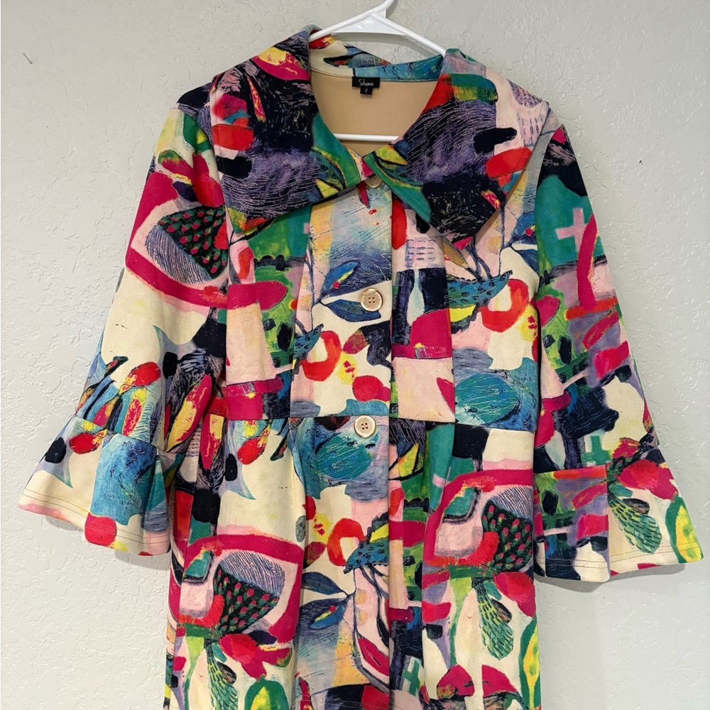 SHANA Artistic multicolor coat